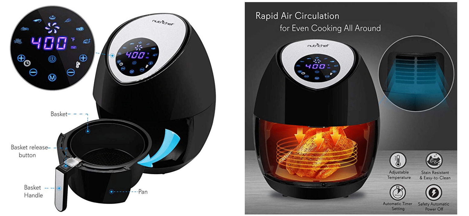 NutriChef Electric Hot Air Fryer Oven