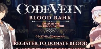 You can get a Free Copy of Code Vein in San Diego if you Donate Blood