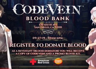 You can get a Free Copy of Code Vein in San Diego if you Donate Blood