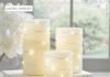 Set of 3 Laura Ashley RF-060819 Flameless LED Candles with Timer and Embedded String Lights