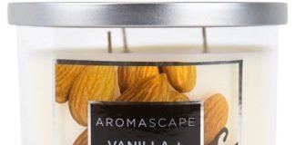 Aromascape PT40507 3-Wick Vanilla & Almond Scented Jar Candle