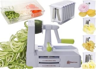 Brieftons 10-Blade Non-Electric Spiralizer