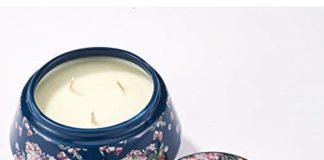 LA JOLIE MUSE 8541841213 Bamboo Lime Scented Soy Wax 3-Wick Candle