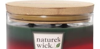 Nature's Wick 1660883 Multi Scent 3 Wick Forest Pine, Crimson Cinnamon and Vanilla Macaroon Scented Jar Candle