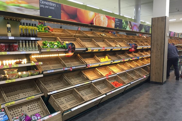 Food Shortage Empty Shelves